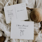 Minimalistische Bow Black and White Moving Aankond Briefkaart