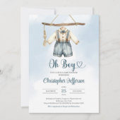Minimalistische Boy Formal Outfit Kleding Baby sho Kaart (Voorkant)