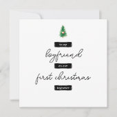 Minimalistische Boyfriend Christmas Kaart (Voorkant)