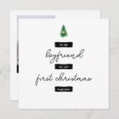 Minimalistische Boyfriend Christmas Kaart (Voorkant / Achterkant)