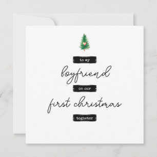 Minimalistische Boyfriend Christmas Kaart