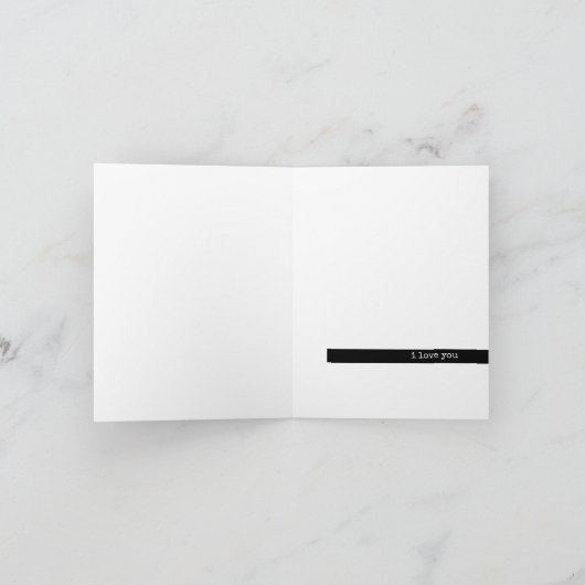 Minimalistische Boyfriend Christmas Kaart (Binnen)