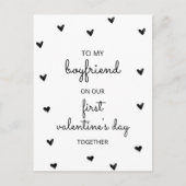 Minimalistische Boyfriend Eerste Valentijnsdag Kaa Briefkaart (Voorkant)