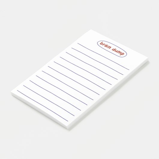 Minimalistische brain dump en notities post-it® notes (Schuin)