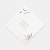 Minimalistische Branch en Bloemen Waterverf Uitnod Servet (Hoek)