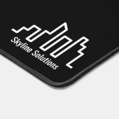 Minimalistische Branded Donker Zwart-Wit Desk Mat (Hoek)