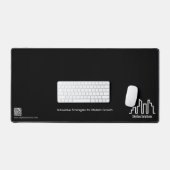 Minimalistische Branded Donker Zwart-Wit Desk Mat (Keyboard & Muis)