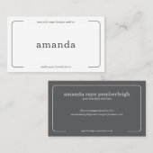 Minimalistische branding interieurontwerper visitekaartje (Voorkant / Achterkant)