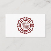 Minimalistische brandweerman "Little Hero" Baby sh Informatiekaartje (Achterkant)