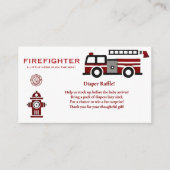 Minimalistische brandweerman "Little Hero" Baby sh Informatiekaartje (Voorkant)