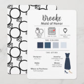 Minimalistische Bridal Information Kaart (Voorkant / Achterkant)