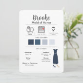 Minimalistische Bridal Information Kaart (Staand voorkant)