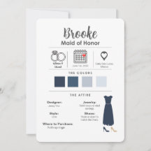 Minimalistische Bridal Information Kaart