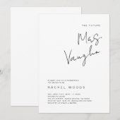 Minimalistische bridal Shower Invitation, Eenvoudi Kaart (Voorkant / Achterkant)