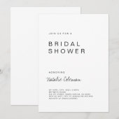Minimalistische bridal Shower Invitation, Eenvoudi Kaart (Voorkant / Achterkant)