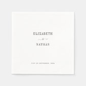 Minimalistische bride en bruidebruidjes servet (Voorkant)