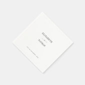 Minimalistische bride en bruidebruidjes servet (Hoek)