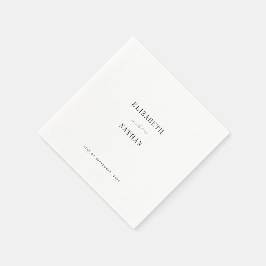 Minimalistische bride en bruidebruidjes servet (Hoek)