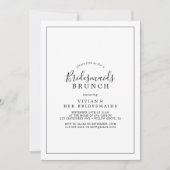 Minimalistische bridesmaids Brunch Kaart (Voorkant)