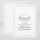 Minimalistische bridesmaids Brunch Kaart (Voorkant / Achterkant)