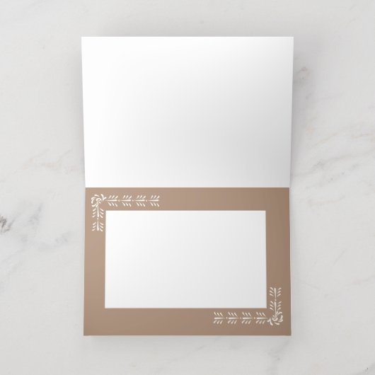 Minimalistische Brown Birthday Kaart (Binnenlaag)