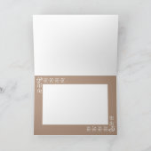 Minimalistische Brown Birthday Kaart (Binnen)