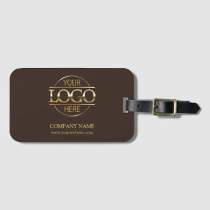 Minimalistische Brown Corporate Company Business L Bagagelabel