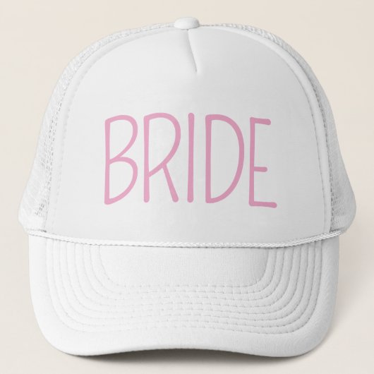Minimalistische Bruid Hoed Trucker Pet (Voorkant)