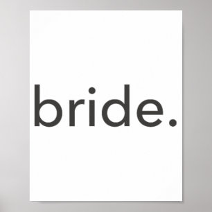 Minimalistische Bruid. Minimaal  Poster