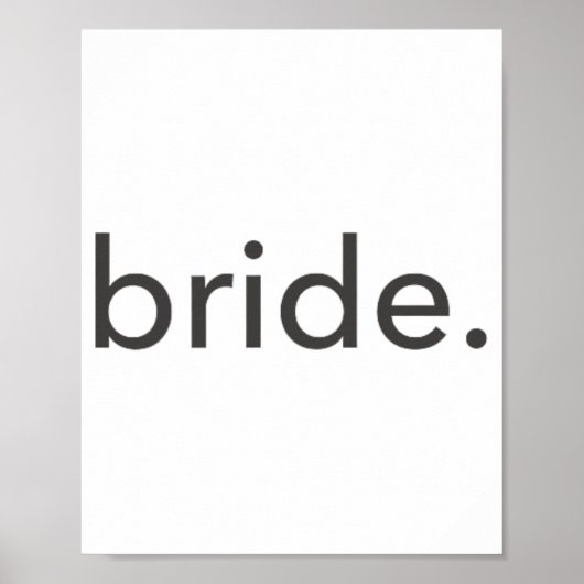 Minimalistische Bruid. Minimaal Poster (Voorkant)