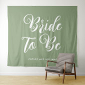 minimalistische bruid om Vrijgezellenfeest Achterg Wandkleed (In Situ (horizontaal))