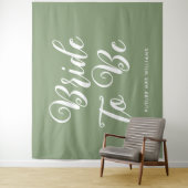 minimalistische bruid om Vrijgezellenfeest Achterg Wandkleed (In situ)