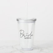 Minimalistische Bruid Ontwerp | Geschenk met Eigen Acryl Drinkbeker (Voorkant)