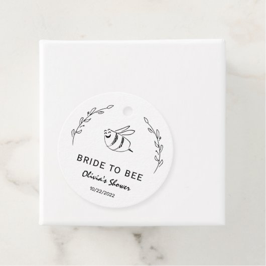 Minimalistische Bruid Wordt Botanisch Bedankjes Labels (In situ)