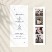 Minimalistische bruids boeket schets Bladwijzer ho Kaart