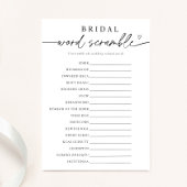 Minimalistische bruids woord scamble spel Kaart