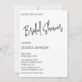 Minimalistische Bruidsdouche Eenvoudig Kaart (Voorkant)