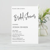 Minimalistische Bruidsdouche Eenvoudig Kaart (Staand voorkant)