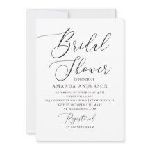 Minimalistische Bruidsdouche | Elegant Zwart en Wi