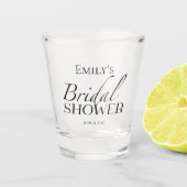 Minimalistische bruidsdouche in zwart-wit shot glas (Voorkant)