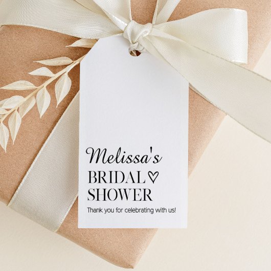 Minimalistische Bruidsfeestcadeautag Cadeaulabel