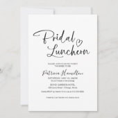 Minimalistische bruidslunch  kaart (Voorkant)