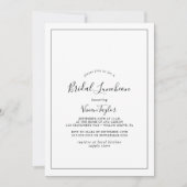 Minimalistische bruidslunch kaart (Voorkant)