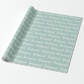 Minimalistische bruidsmeisje borstel script typogr cadeaupapier (Uitgerold)