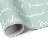 Minimalistische bruidsmeisje borstel script typogr cadeaupapier (Rol Hoek)