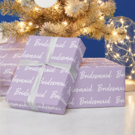 Minimalistische bruidsmeisje borstel script typogr cadeaupapier