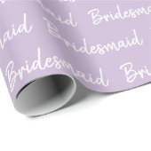 Minimalistische bruidsmeisje borstel script typogr cadeaupapier (Rol Hoek)