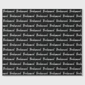 Minimalistische bruidsmeisje borstel script typogr cadeaupapier (Vlak)