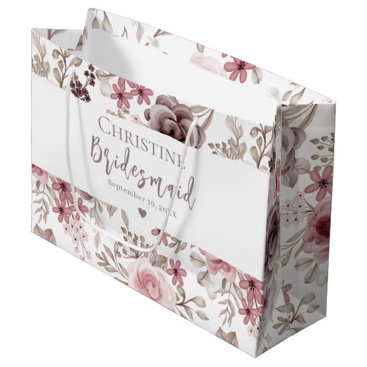 Minimalistische bruidsmeisje cadeautas voor bruids (Voorkant Gekanteld)