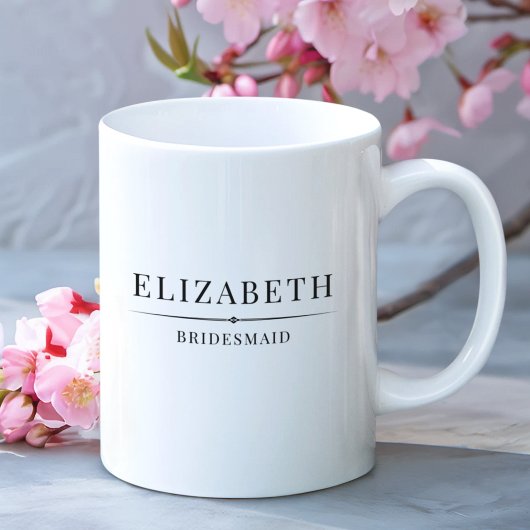 Minimalistische bruidsmeisje geschenken Elegante m Koffiemok